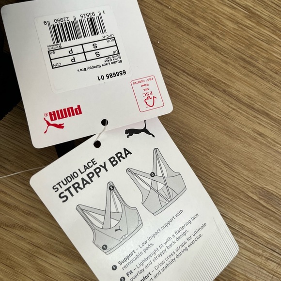 Puma Studio Lace Strappy Bra Size S - Picture 3 of 3